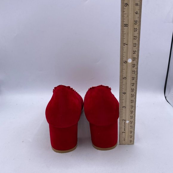 FSJ Chunky Cute Dress Shoes Scalloping Round Toe - Picture 6 of 10